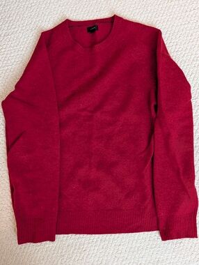 J. Crew Men's Crewneck Sweater in Deep Red